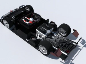 audi r8r 1999 - lemans gamemodel 3D Model