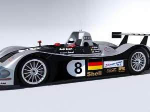 audi r8r 1999 - lemans gamemodel 3Dモデル