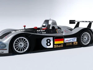 audi r8r 1999 - lemans gamemodel 3D Model
