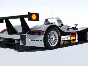 audi r8r 1999 - lemans gamemodel 3Dモデル
