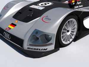 audi r8r 1999 - lemans gamemodel 3Dモデル