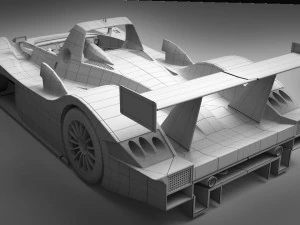 audi r8r 1999 - lemans gamemodel 3D Model