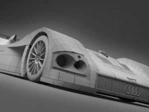 audi r8r 1999 - lemans gamemodel 3D Model