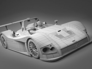 audi r8r 1999 - lemans gamemodel 3Dモデル