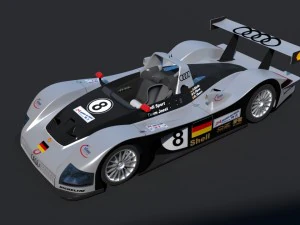 audi r8r 1999 le mans 3D Model