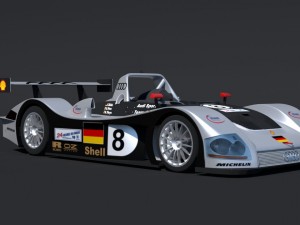 audi r8r 1999 le mans 3D-Modell
