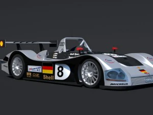 audi r8r 1999 le mans 3D Model