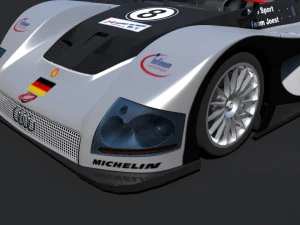 audi r8r 1999 le mans 3D Model