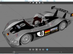 audi r8r 1999 le mans 3D Model