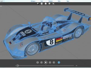 audi r8r 1999 le mans 3D Model