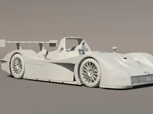 audi r8r 1999 le mans 3D Model
