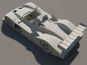 audi r8r 1999 le mans 3D Model