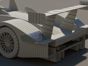 audi r8r 1999 le mans 3D Model