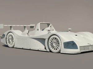 audi r8r 1999 le mans 3D Model