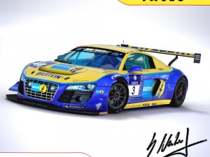 audi r8 lms - 24h njrburgring champion car 2012 3D मॉडल