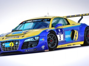 audi r8 lms - 24h njrburgring champion car 2012 3D Model
