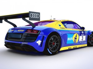 audi r8 lms - 24h njrburgring champion car 2012 3D Model