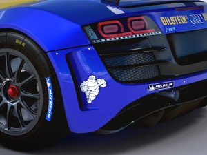 audi r8 lms - 24h njrburgring champion car 2012 3D Model