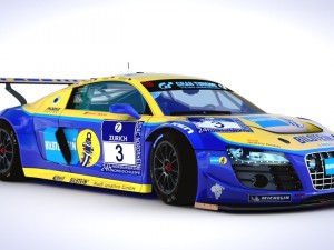audi r8 lms - 24h njrburgring champion car 2012 3D Model
