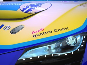 audi r8 lms - 24h njrburgring champion car 2012 3D Model