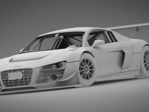 audi r8 lms - 24h njrburgring champion car 2012 3D Model