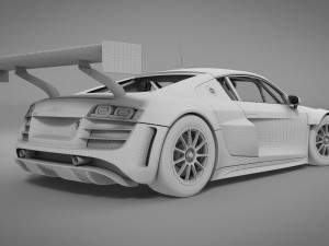 audi r8 lms - 24h njrburgring champion car 2012 3D Model