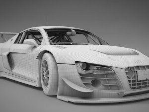 audi r8 lms - 24h njrburgring champion car 2012 3D Model