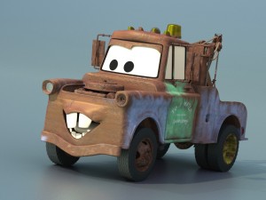 pixar cars - tow mater Modelo 3D