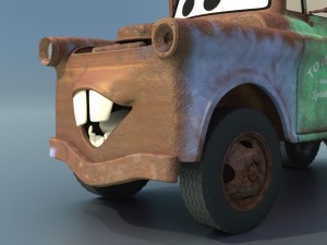 pixar cars - tow mater Modelo 3D