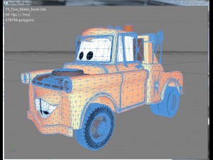 pixar cars - tow mater Modelo 3D