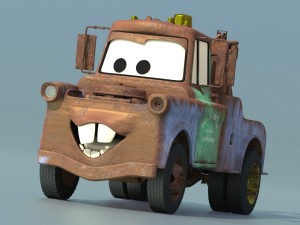 pixar cars - tow mater Modelo 3D