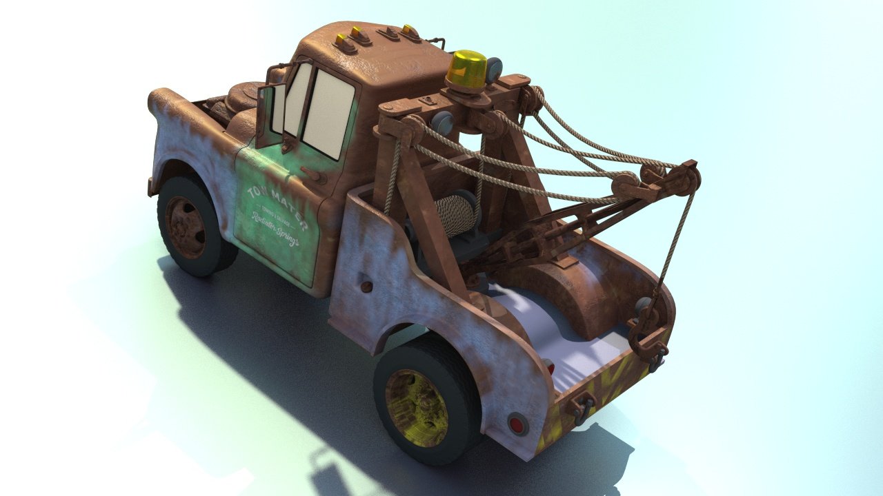 Pixar Cars Tow Mater 3d Model In Old Cars 3dexport