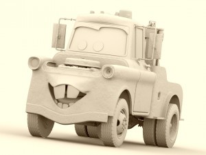 pixar cars - tow mater Modelo 3D