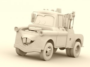 pixar cars - tow mater Modelo 3D