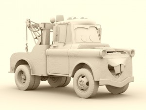 pixar cars - tow mater Modelo 3D