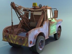 pixar cars - tow mater Modelo 3D