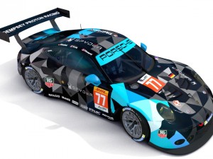 porsche 2016 gt3 r - dempsey proton racing le mans 3D Модель