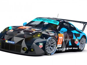 porsche 2016 gt3 r - dempsey proton racing le mans 3D Модель