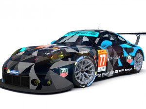 porsche 2016 gt3 r - dempsey proton racing le mans 3D Модель