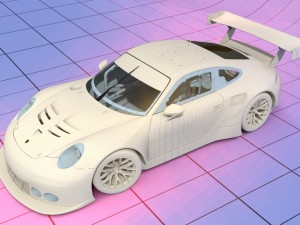 porsche 2016 gt3 r - dempsey proton racing le mans 3D Модель