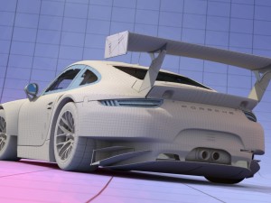 porsche 2016 gt3 r - dempsey proton racing le mans 3D Модель