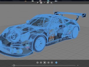 porsche 2016 gt3 r - dempsey proton racing le mans 3D Модель