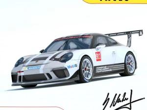 porsche 911 - 991 cup 2017 3D Model