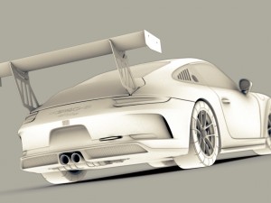 porsche 911 - 991 cup 2017 Model 3D