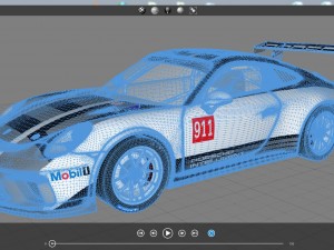 porsche 911 - 991 cup 2017 Model 3D