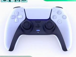 mando ps5 playstation 5 de alta calidad Modelo 3D