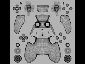 ps5 playstation 5 controller high quality 3D Model