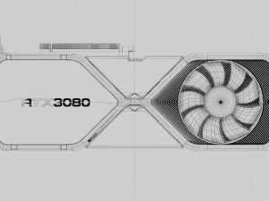 nvidia rtx 3080 ampere 3D Model