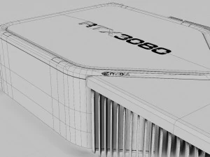 nvidia rtx 3080 ampere 3D Model