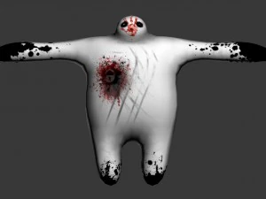 modello lowpoly pronto per il gioco baymax scuro Modello 3D